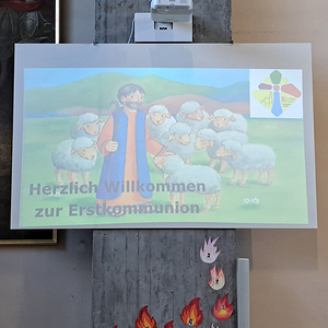 Begrüßung in der Kirche